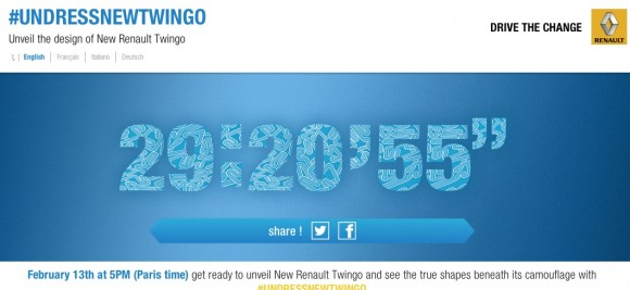 Plus qu'une vingtaine d'heures avant de découvrir la Renault Twingo 2014