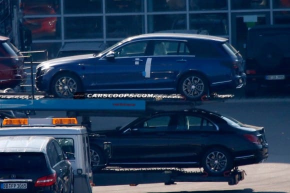 Spyshots - la Mercedes Classe C Break a nue-4