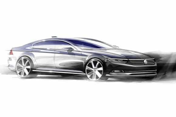 Les premiers croquis de la VW Passat 2015 ont pris la fuite la semaine dernière