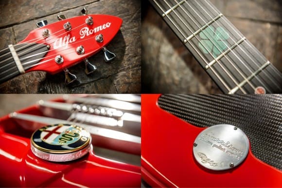 Chaque détail a son importance sur cette guitare hommage à Alfa Romeo