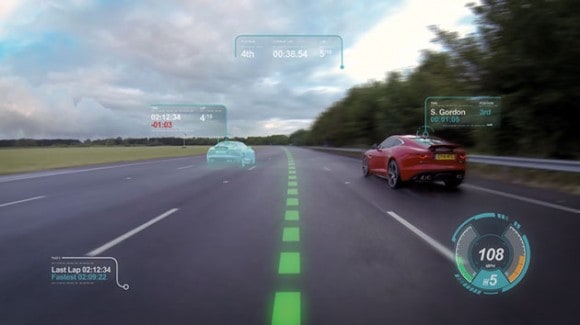 Tentez de battre votre fantôme sur circuit avec ce pare-brise du futur signé Jaguar
