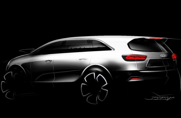 Esthétiquement, la 3ème génération de Kia Sorento s'annonce plus sportive