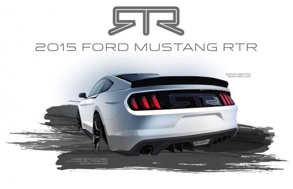 On remarque bien le nouveau diffuseur de cette Ford Mustang RTR