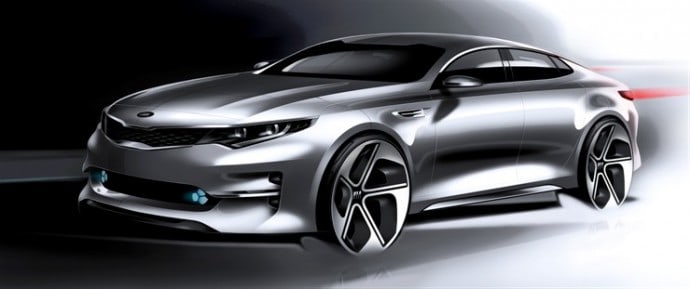All-new Kia Optima midsize rendering.